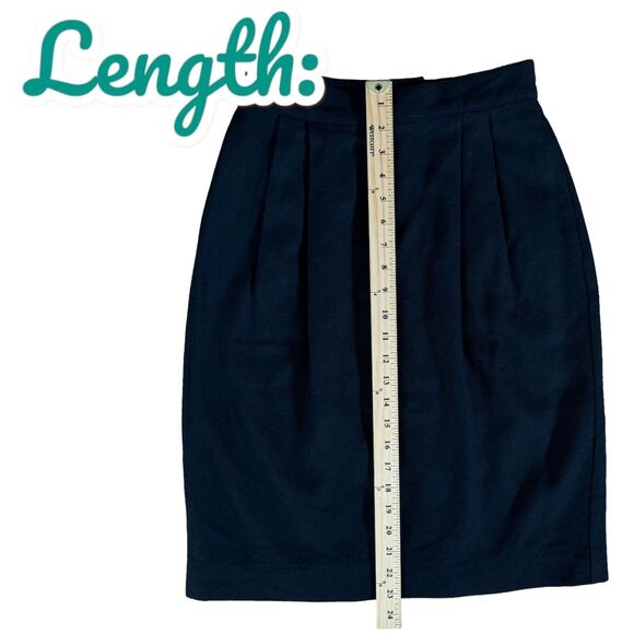 Vintage Leslie Fay Skirt Women 8 Black Straight Pencil BossBabe Witchy Academia - Picture 9 of 11
